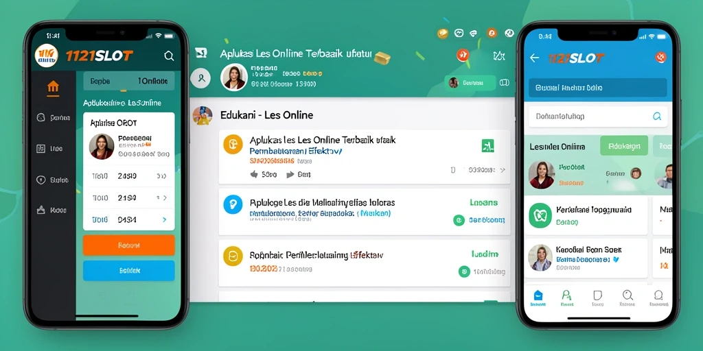 Tampilan antarmuka aplikasi Les Online yang interaktif dan user-friendly.