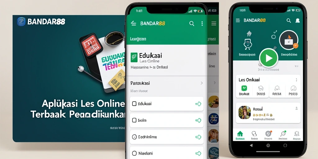 Tampilan antarmuka aplikasi BANDAR88 yang user-friendly dan menarik untuk Les Online.
