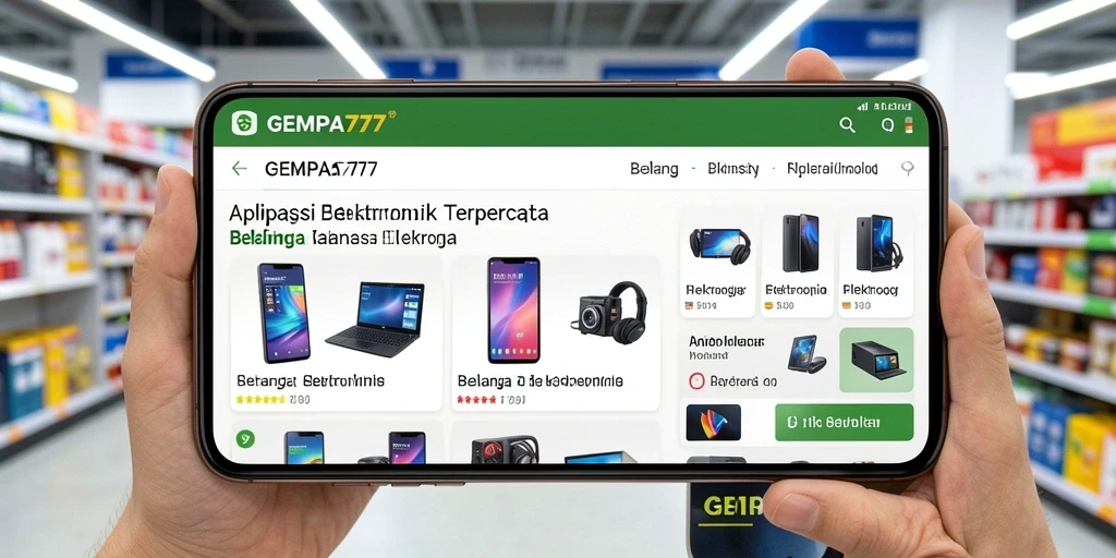 Tampilan antarmuka aplikasi GEMPA777 yang modern dan fungsional.