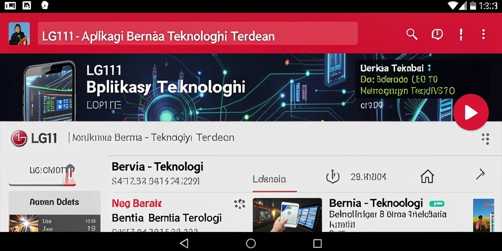 Antarmuka LG111 yang intuitif dengan fitur berita terkini.