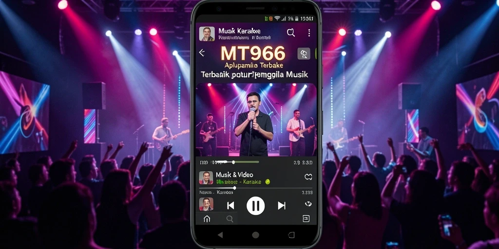 Tampilan antarmuka MT966 yang menarik dan mudah digunakan untuk karaoke.