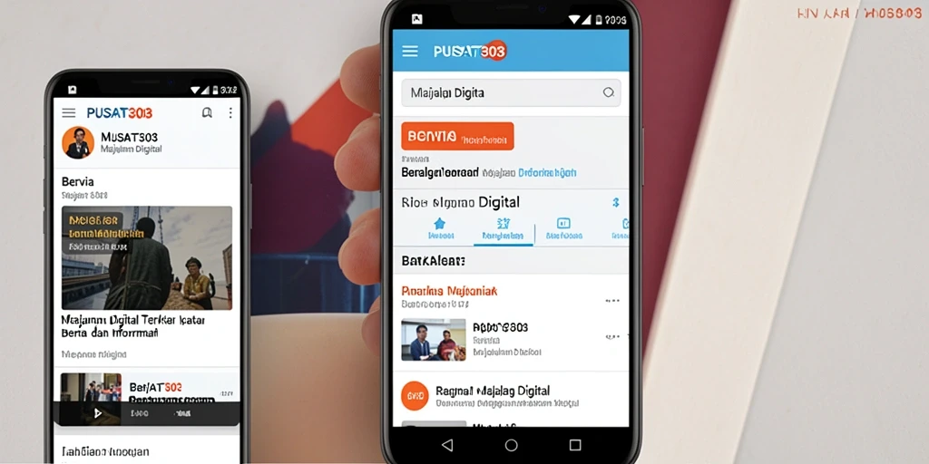 Antarmuka PUSAT303 menampilkan berbagai artikel berita menarik dengan desain modern.