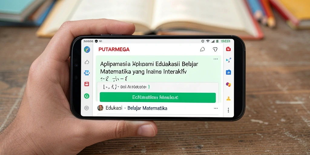 Antarmuka aplikasi PUTARMEGA yang interaktif untuk belajar matematika.