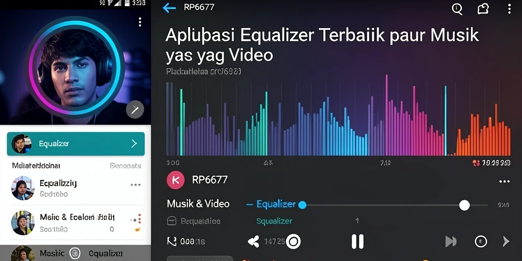 Antarmuka aplikasi Equalizer RP6677 yang menakjubkan dan intuitif.