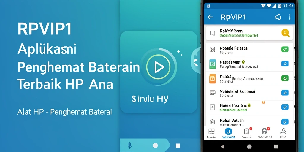 Antarmuka RPVIP1 yang intuitif untuk fungsi penghematan baterai.