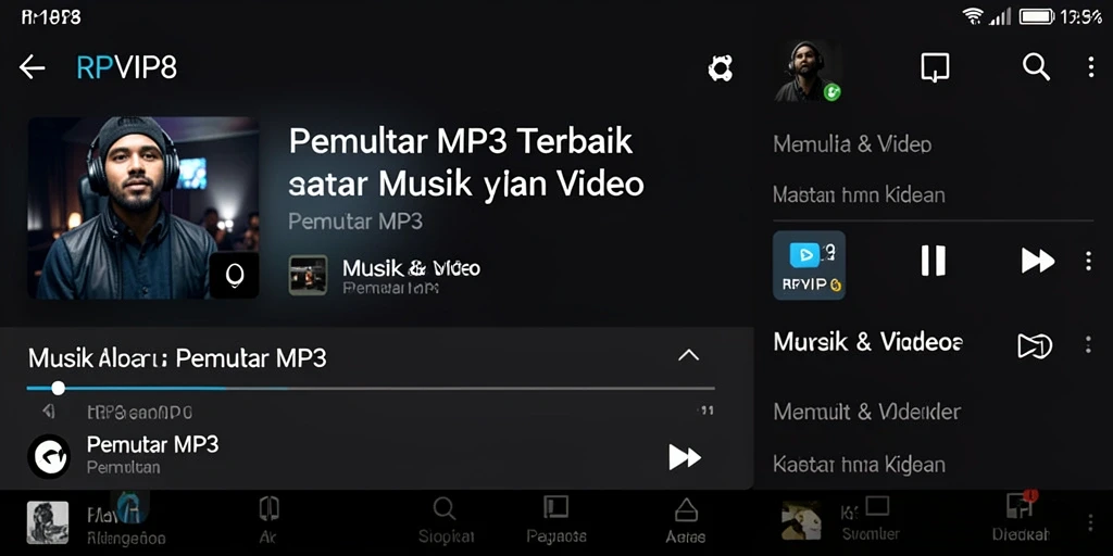 Antarmuka RPVIP8 yang menarik dan mudah digunakan untuk Pemutar MP3.