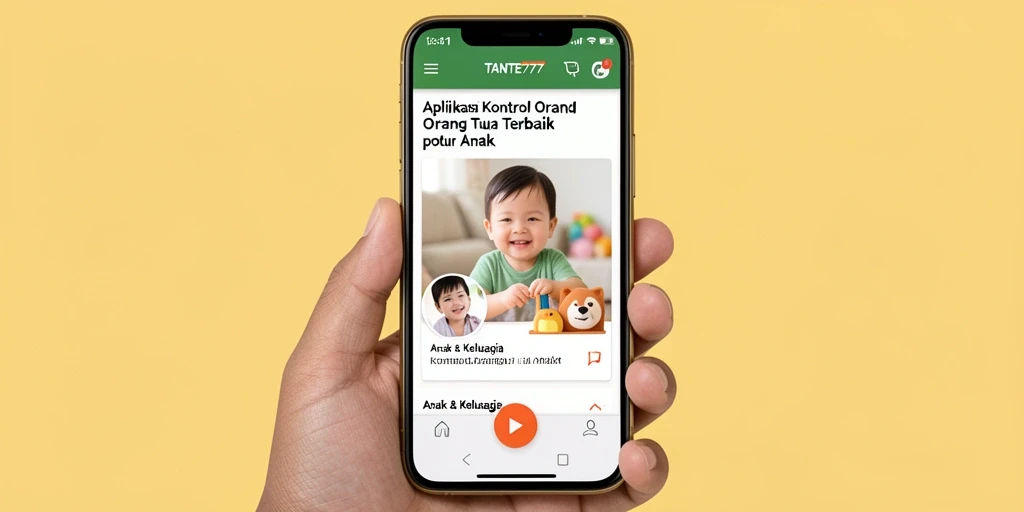 Antarmuka aplikasi Kontrol Orang Tua TANTE777 yang intuitif.