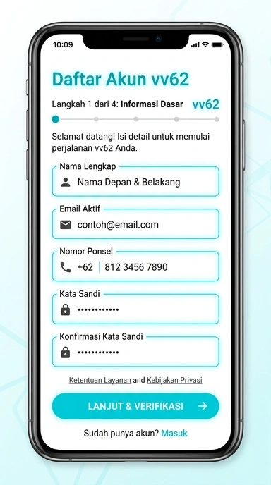 Daftar Akun Baru vv62 Dengan Mudah
